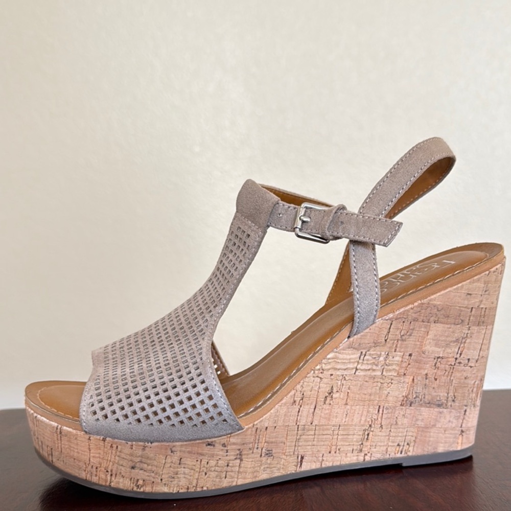 Franco Sarto Tan Wedge Shoes with Comfort Design